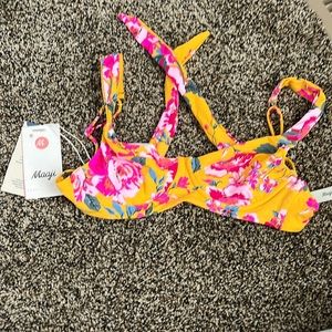 Maaji Reversible Floral Swim Top, NWT